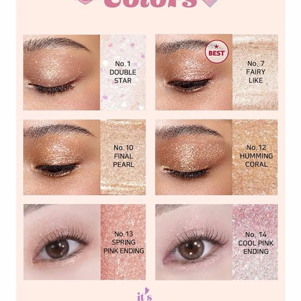 NWT Colorgram Glitter  Eyeshadow - Iridescent Sparkle in Double Star